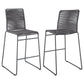 Jerome Woven Rope Metal Bar Chair Charcoal (Set of 2)