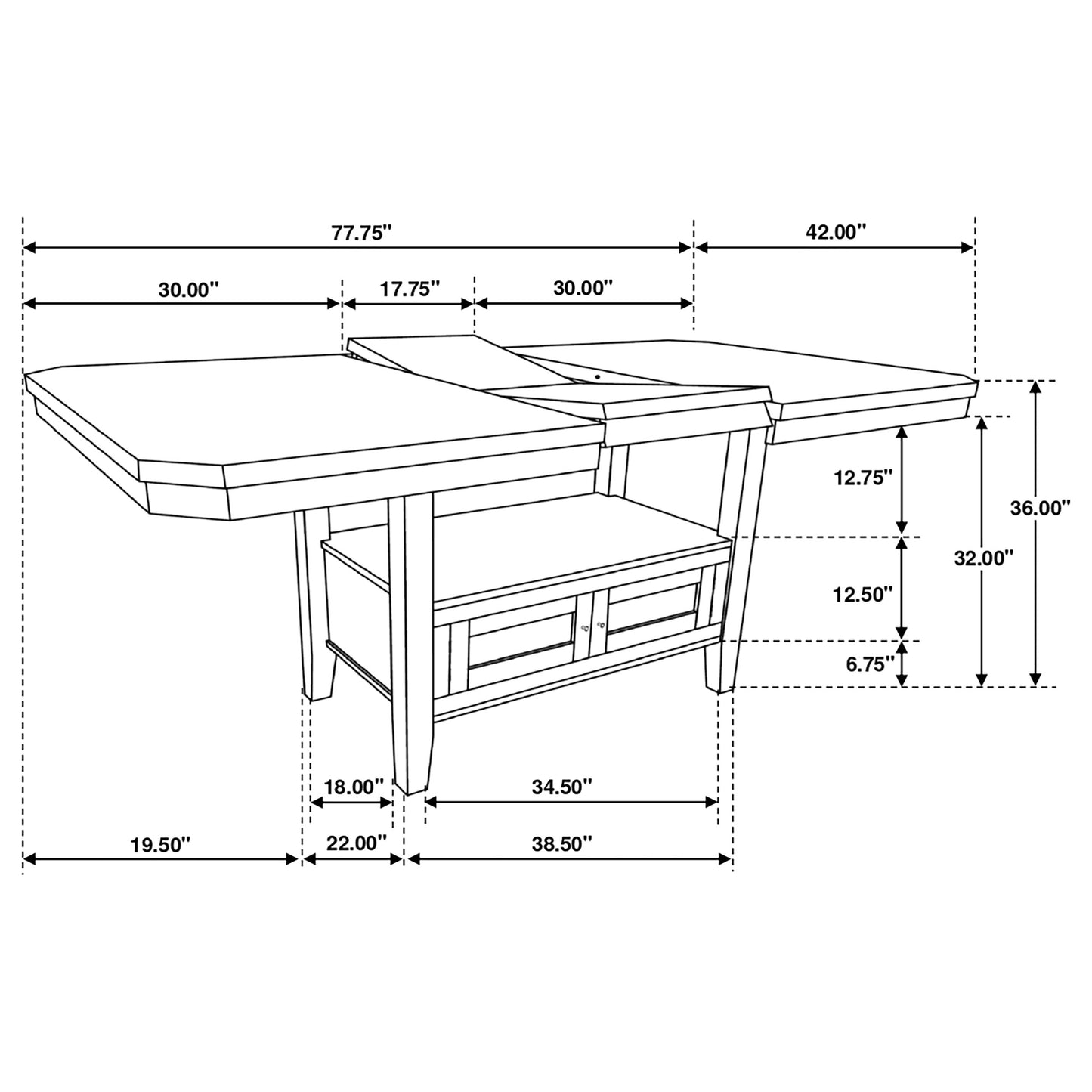 Prentiss 7-piece Butterfly Leaf Dining Table Set Cappuccino