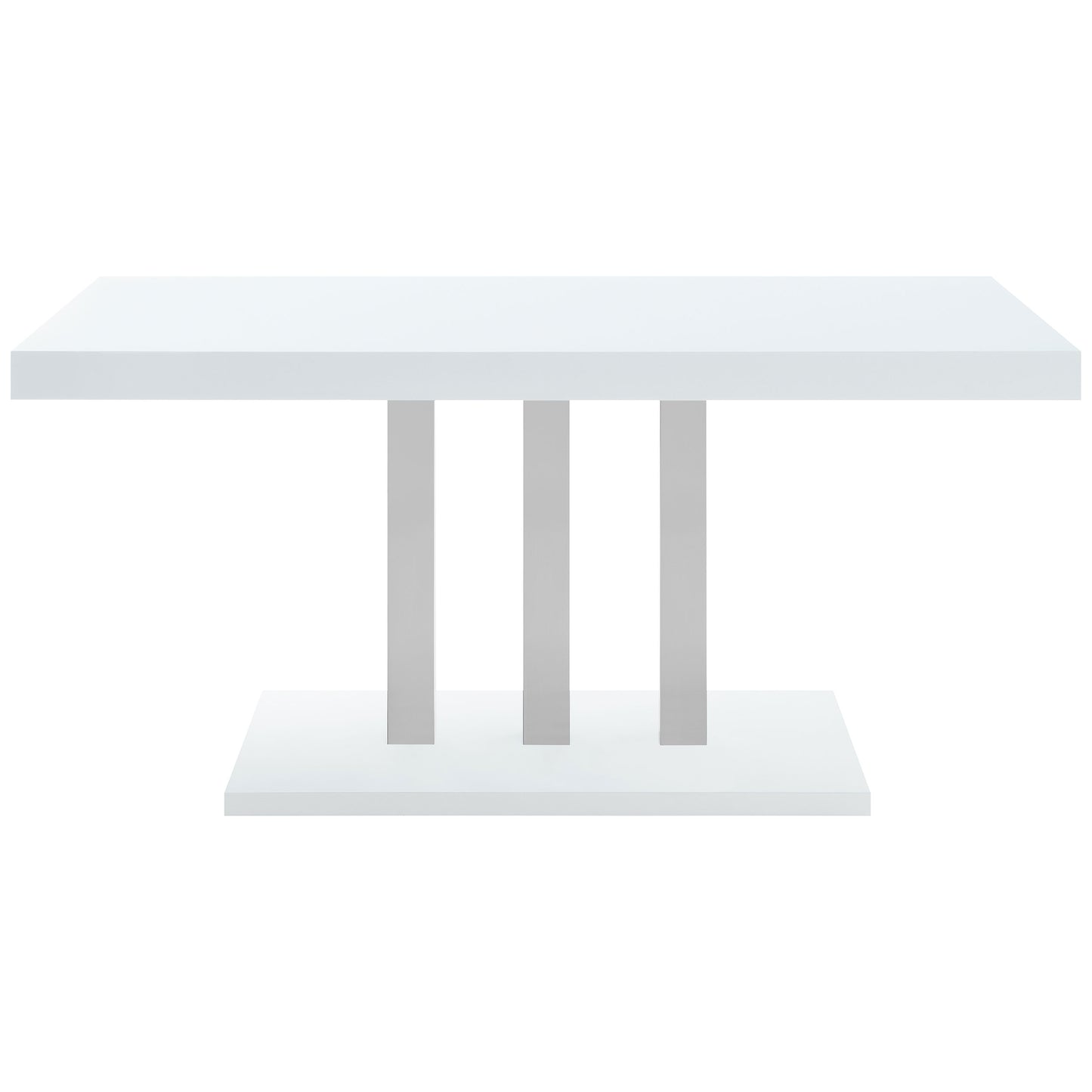 Brooklyn Rectangular 63-inch Dining Table White High Gloss