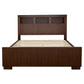 Jessica California King LED Storage Bookcase Bed Cappuccino