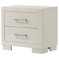 Jessica 2-drawer Nightstand Cream White