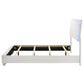 Felicity Wood Full LED Panel Bed White High Gloss