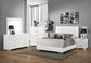 Felicity 5-piece Eastern King Bedroom Set White High Gloss