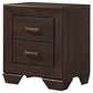 Kauffman 2-drawer Nightstand Dark Cocoa