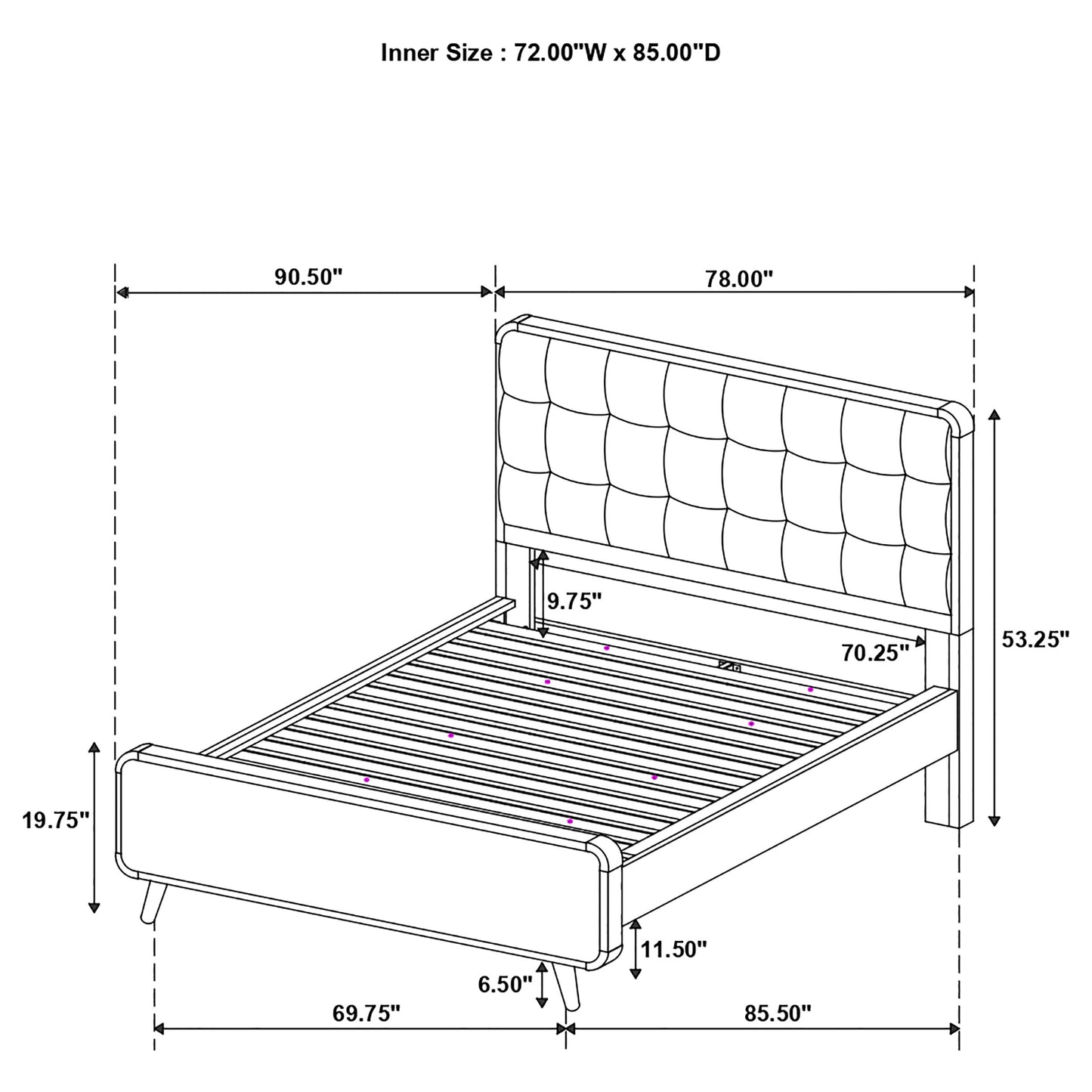 Robyn Wood California King Platform Bed Dark Walnut