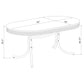 Retro 5-piece Oval Dining Table Set White and Black