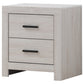 Brantford 2-drawer Nightstand Coastal White