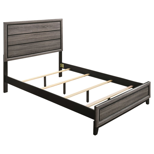 Watson Wood Full Panel Bed Grey Oak