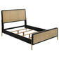 Arini Rattan Eastern King Panel Bed Black and Natural