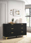 Kendall 6-drawer Dresser Black