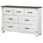 Lilith 7-drawer Dresser Distressed White