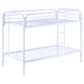 Morgan Metal Twin Over Twin Bunk Bed White