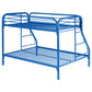 Morgan Metal Twin Over Full Bunk Bed Blue