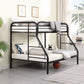 Morgan Metal Twin Over Full Bunk Bed Black