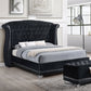 Barzini Upholstered Queen Wingback Bed Black