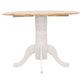 Allison Round 40-inch Drop Leaf Extension Dining Table White