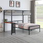 Fisher Twin Over Twin Workstation Loft Bed Set Gunmetal