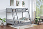 Trisha 2-drawer Wood Twin Over Full Bunk Bed Grey