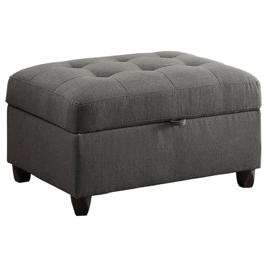 Stonenesse Rectangular Upholstered Storage Ottoman Grey