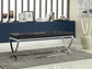 Walton Leatherette Upholstered Tufted Accent Bench Black