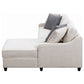 Mcloughlin Upholstered Sloped Arm Sectional Sofa Platinum