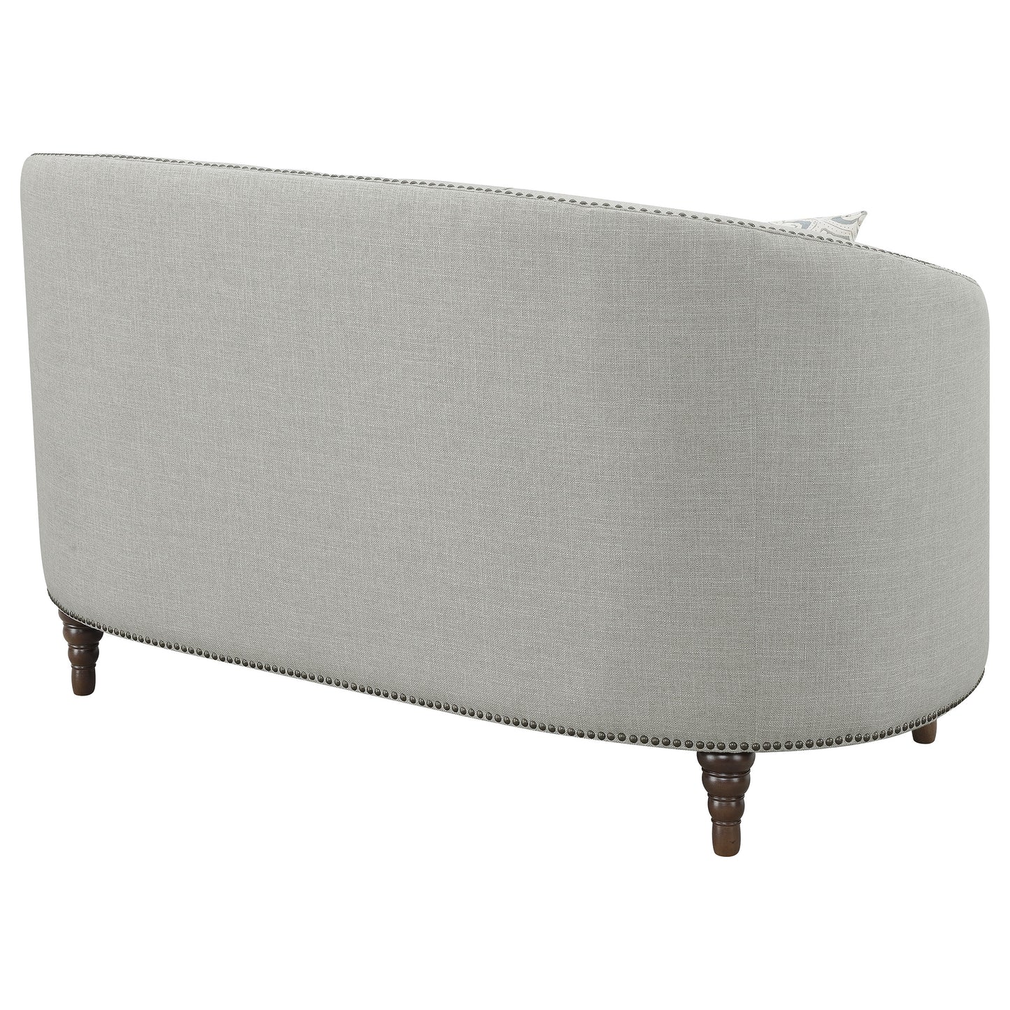 Avonlea Upholstered Sloped Arm Loveseat Grey Fabric