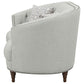 Avonlea Upholstered Sloped Arm Loveseat Grey Fabric