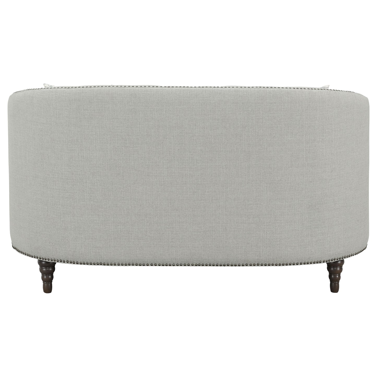 Avonlea Upholstered Sloped Arm Loveseat Grey Fabric