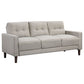 Bowen 2-piece Upholstered Track Arm Tufted Sofa Set Beige