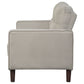 Bowen Upholstered Track Arm Tufted Loveseat Beige