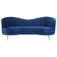 Sophia 3-piece Upholstered Channel Tufted Sofa Set Blue