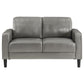 Ruth Upholstered Track Arm Loveseat Grey