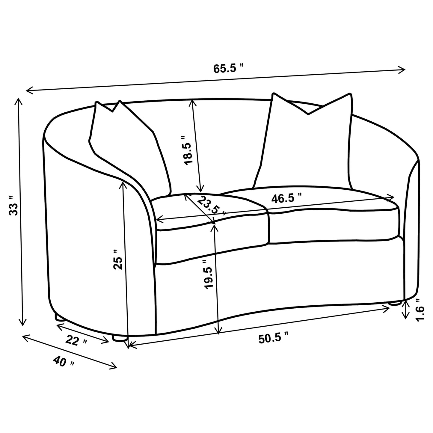 Rainn Boucle Upholstered Sloped Arm Loveseat Latte