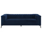 Chalet 3-piece Upholstered Tuxedo Arm Tufted Sofa Set Blue