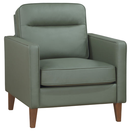 Jonah Upholstered Track Arm Accent Chair Green