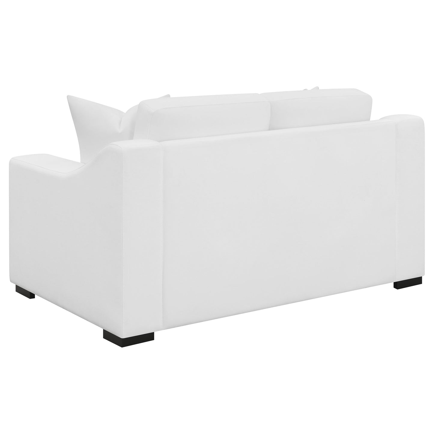 Ashlyn 3-piece Upholstered Sloped Arm Sofa Set White