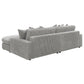 Blaine Upholstered Reversible Chaise Sectional Sofa Fog