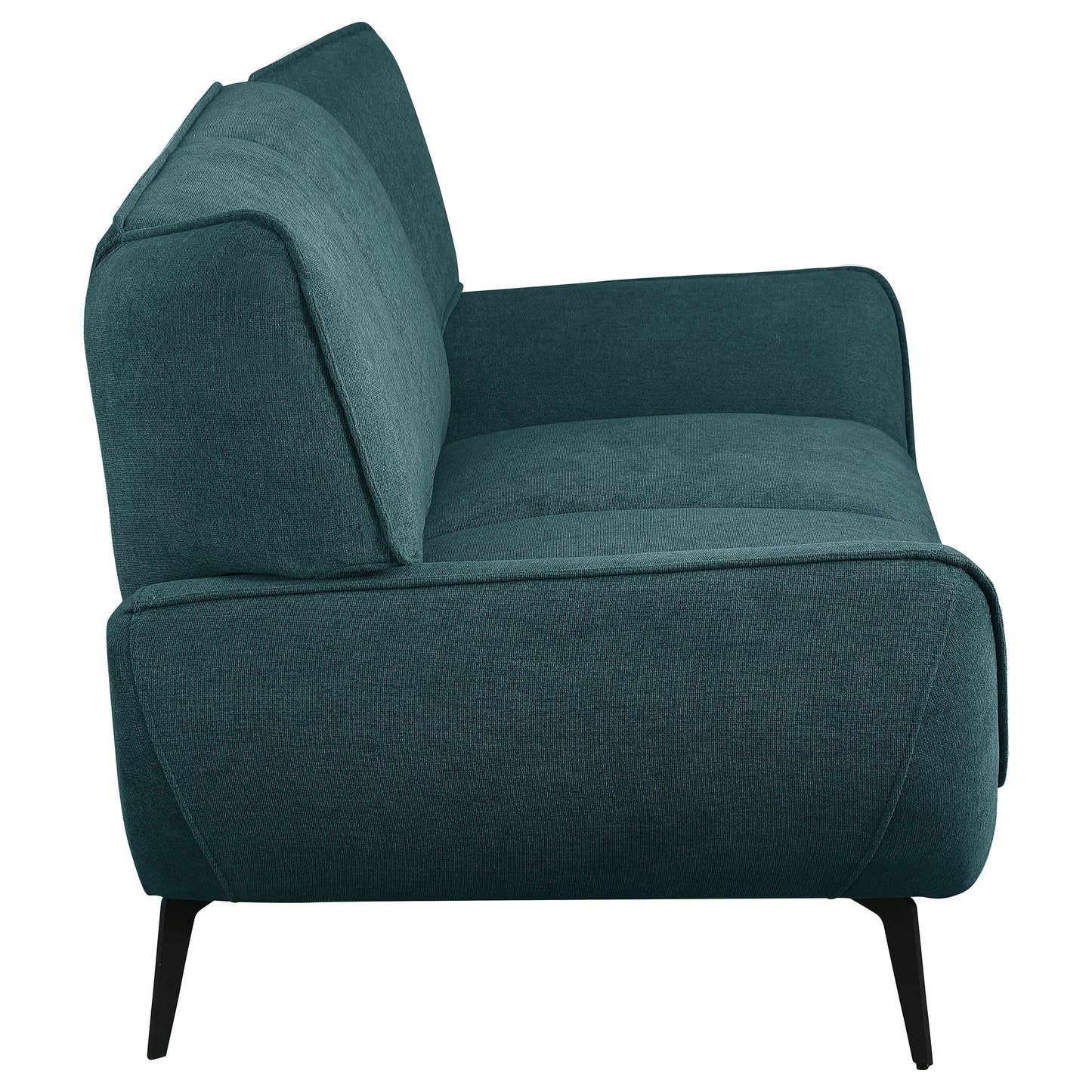 Acton Upholstered Flared Arm Loveseat Teal Blue