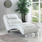 Dilleston Faux Leather Upholstered Tufted Chaise White