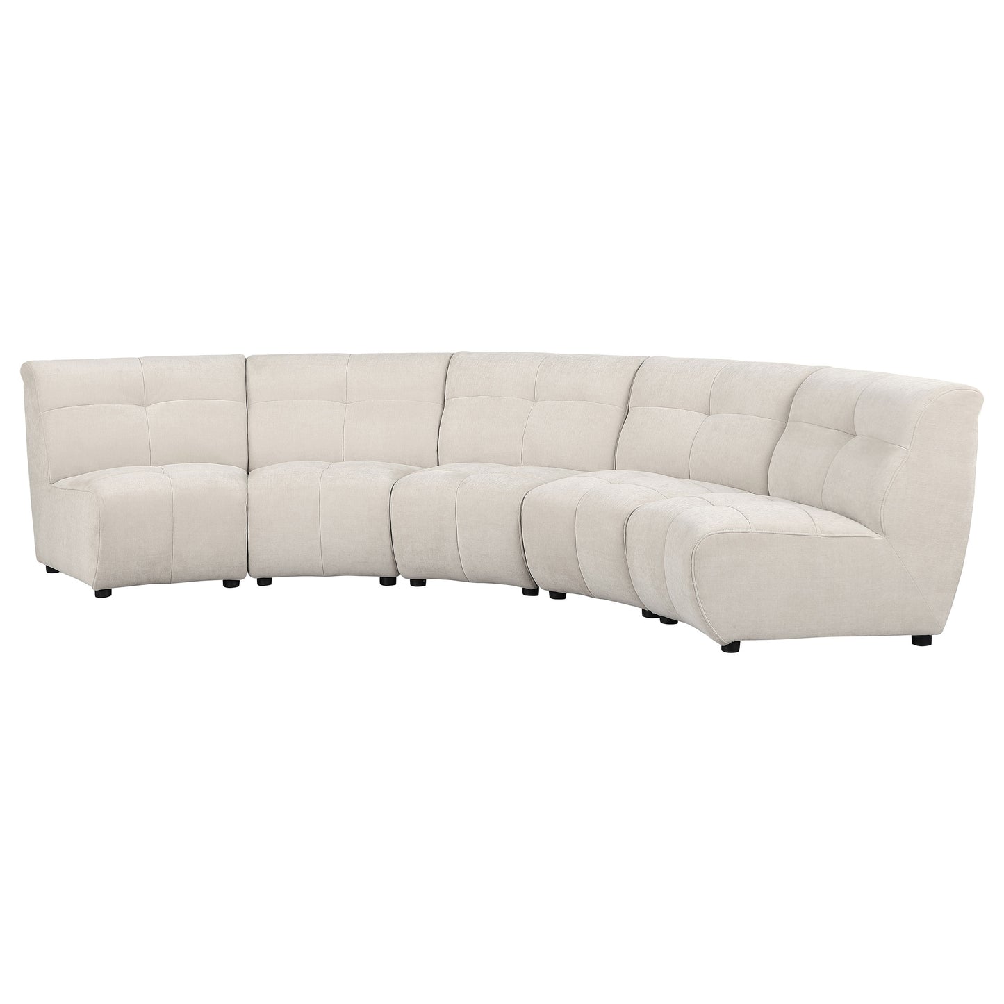 Charlotte 5-piece Upholstered Modular Sectional Sofa Ivory