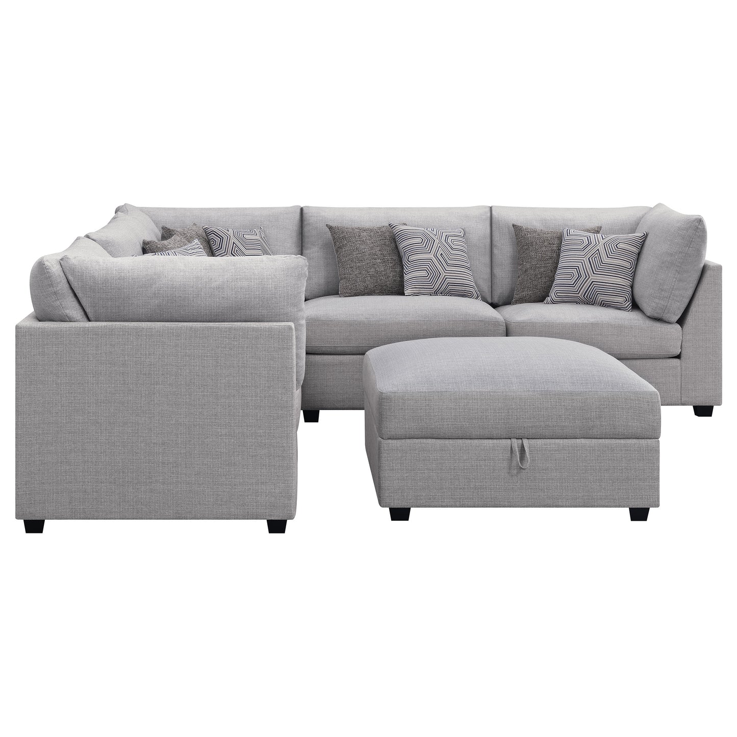 Cambria 6-piece Upholstered Modular Sectional Sofa Grey