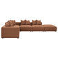 Jennifer 6-piece Upholstered Modular Sectional Terracotta