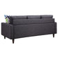 Watsonville Upholstered Track Arm Tufted Sofa Grey