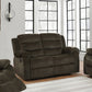 Rodman Upholstered Padded Arm Reclining Loveseat Olive Brown