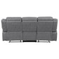 Higgins 3-piece Upholstered Motion Reclining Sofa Set Grey