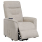 Henrietta Upholstered Power Lift Massage Chair Beige