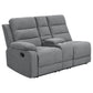 David Upholstered Reclining Sectional Sofa Smoke