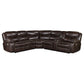 Sycamore Upholstered Power Reclining Sectional Sofa Brown