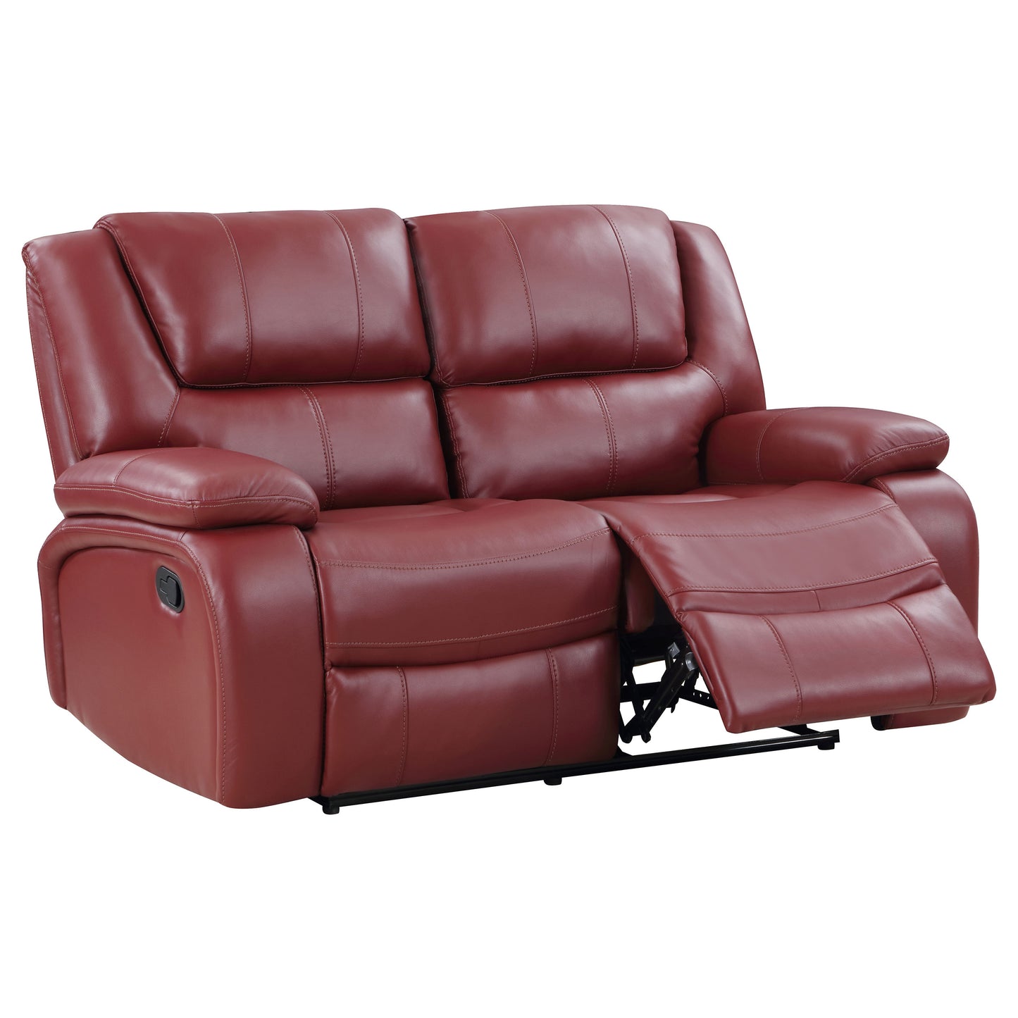 Camila Upholstered Motion Reclining Loveseat Red