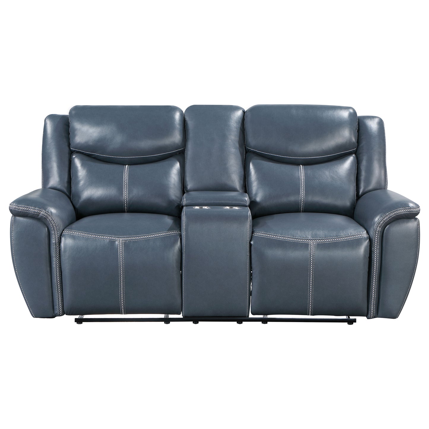 Sloane 2-piece Upholstered Reclining Sofa Set Blue